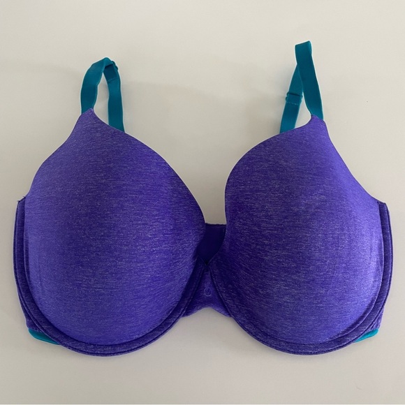 Victorias Secret Uplift Semi Demi 34DDD Purple Blue - Picture 1 of 5